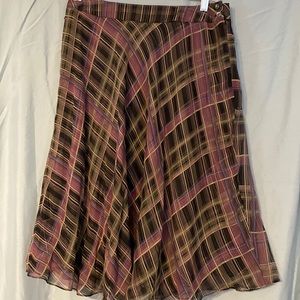 Jones New York Double Layer Purple Black Skirt 8P
